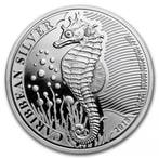 Barbados Seahorse - 1 oz 2018 (10.000 oplage), Postzegels en Munten, Munten | Amerika, Verzenden, Midden-Amerika, Losse munt, Zilver