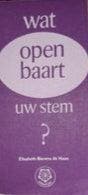 Wat Openbaart Uw Stem - Wat Openbaart Uw Stem, Ophalen of Verzenden, Nieuw