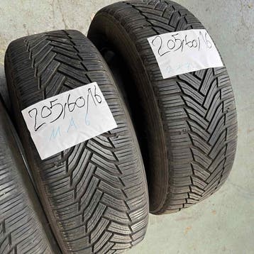 4 x Michelin Alpin 6 205-60-16 Winterbanden 7mm, Auto-onderdelen, Gebruikt, 16 inch, Band(en), Personenwagen