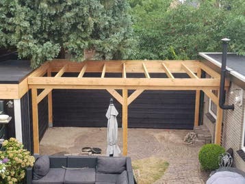 Douglas houtpakket tbv overkapping carport serre tuinhuis, Ophalen, Nieuw, Veranda