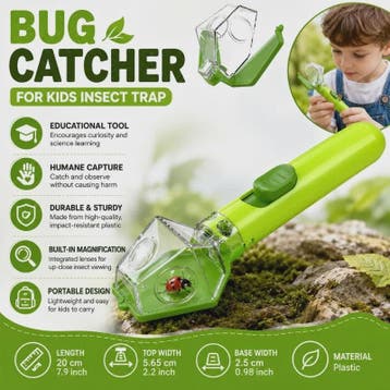 Insectenvanger met Vergrootglas 6X - Veilig Verkennen en Ler