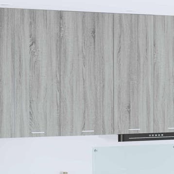 vidaXL Hangkast Grijs Sonoma en Wit 50 x 31 x 100 cm Bewerkt, Verzenden, Nieuw, Grijs