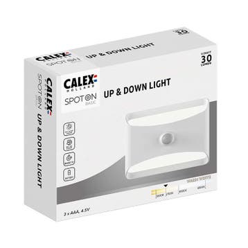 Calex Wandlamp Up & Down Sensor Light op Batterij, Ophalen of Verzenden, Nieuw