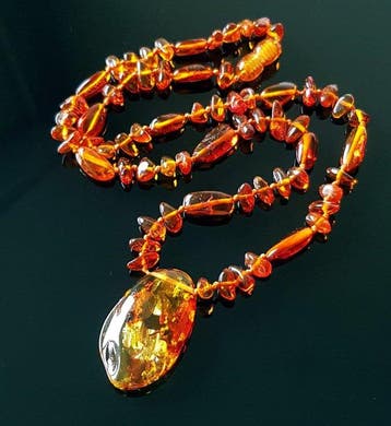 Amber Vintage halsketting met natuurlijke Baltische