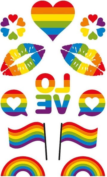 Plaktattoos Pride (12st), Ophalen of Verzenden, Nieuw
