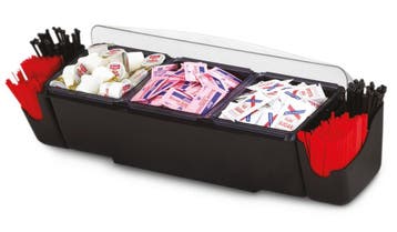 GGM Gastro | Garnituurstation - 3 bakjes - 6,6l - met deksel, Verzenden, Nieuw in verpakking, Overige typen