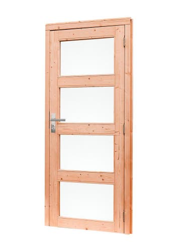 Douglas enkele 4-ruits deur incl. kozijn 90 x 201 cm, Ophalen, Nieuw