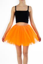 KIMU® Tutu Oranje Tule Rokje 98 104 110 116 Blacklight Petti, Ophalen of Verzenden, Nieuw, Meisje