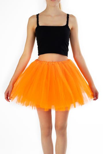 KIMU® Tutu Oranje Tule Rokje 98 104 110 116 Blacklight Petti, Ophalen of Verzenden, Nieuw, Meisje