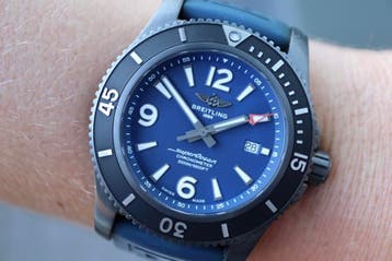 Horloge Breitling Superocean 46MM Blacksteel, Full set, Gebruikt, Staal, Breitling, Polshorloge