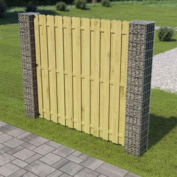 vidaXL Afrasteringspaal 2 st 20 x 20 x 190 cm Metaal Zilver, Verzenden, Nieuw