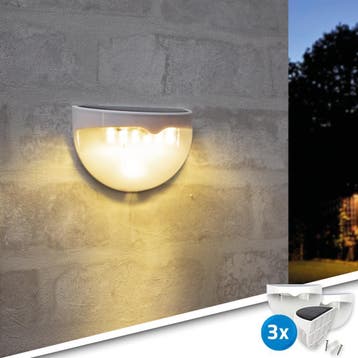 Solar wandlamp Druppel - Voordeelset 3 stuks, Zonne-energie, Kunststof, Verzenden, Wandlamp