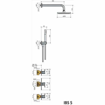 Thermostatische Inbouw Douche Set Friendo Met 2 Stopkranen, Ophalen of Verzenden, Nieuw