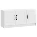 vidaXL TV-kast Hoogglans Wit 99 x 34,5 x 47 cm Bewerkt hout, Minder dan 50 cm, Verzenden, Nieuw, Minder dan 100 cm