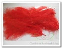 Veren Echte veertjes Rood Dons 10-15 cm 15 stuks, Ophalen of Verzenden, Nieuw