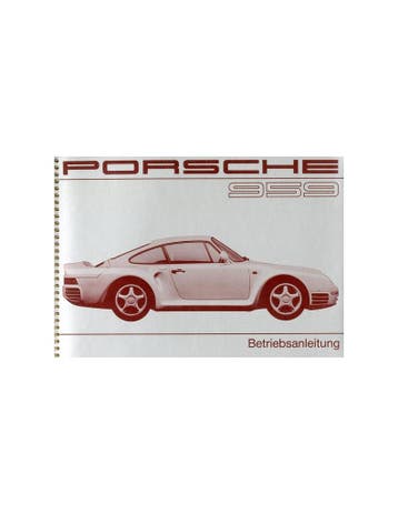 1987 PORSCHE 959 INSTRUCTIEBOEKJE DUITS