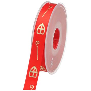 Lint Sinterklaas Staf en Mijter 15mmx25m, Hobby en Vrije tijd, Verzenden, Nieuw