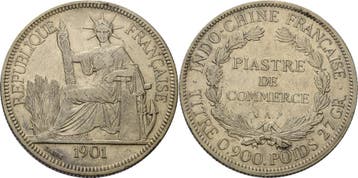 Piastre 1901, Franzoesisch Indochina, Verzenden