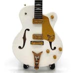 Miniatuur Gretch White Falcon  gitaar met gratis standaard, Ophalen of Verzenden, Nieuw, Pop, Beeldje of Miniatuur