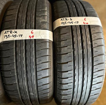 2x195-45-17 atr-k zomer 6mm €40 per band 195 45 17, Ophalen, Gebruikt, 17 inch, Band(en)