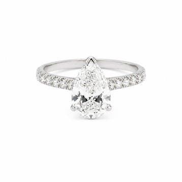 Ring - 14 karaat Witgoud - 2.22ct. tw. Diamant (Lab-grown) -, Sieraden, Tassen en Uiterlijk, Ringen, Nieuw