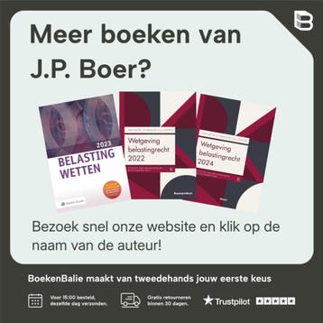 Belastingwetten / 2023 9789013171075 J.P. Boer, Verzenden, Gelezen, J.P. Boer