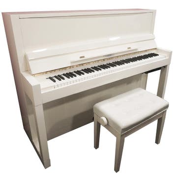 Feurich 115 Premiere PWH messing piano, Nieuw, Wit, Piano