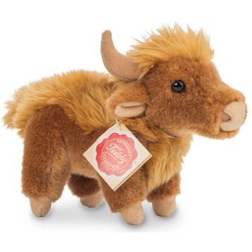 Schotse hooglander koe knuffel - pluche - bruin - 17 cm, Verzenden, Nieuw