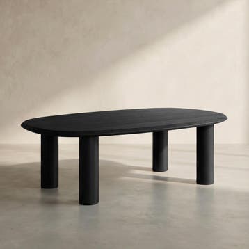 *WOONWINKEL* Kiezelvorm Salontafel Zwart Eiken, Verzenden, Nieuw