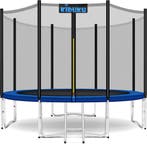 Trampoline - Met veiligheidsnet - 244 cm - Tot 150 kg - Blau, Kinderen en Baby's, Speelgoed | Buiten | Trampolines, Verzenden