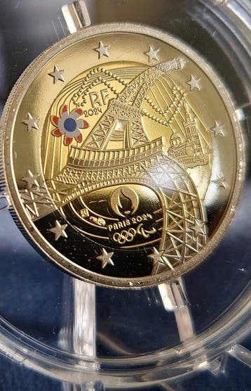 Frankrijk. 2 Euro 2024 La Tour Eiffel Danse Proof (Zonder