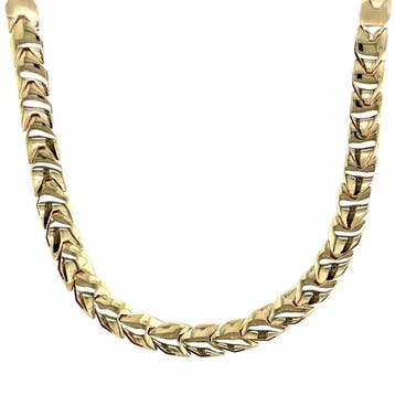 Gouden choker 41.5 cm 14 karaat, Sieraden, Tassen en Uiterlijk, Kettingen, Verzenden, Zo goed als nieuw, Goud