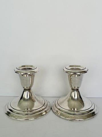 GORHAM - Kaarsenhouder (2) - .925 zilver - Sterling, Antiek en Kunst