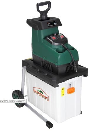 Hakselaar 3100W incl Opvangbak 60L (Tuingereedschap), Verzenden, Nieuw