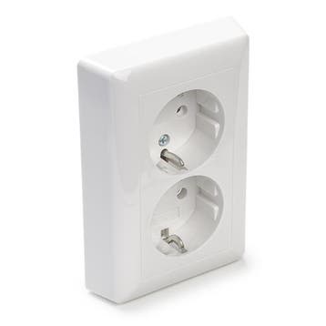 Stopcontact | Gira | S55 (Inbouw, Randaarde, Wit), Verzenden, Nieuw