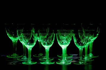 Val Saint Lambert - Drinkservies - Kristal - Uranium
