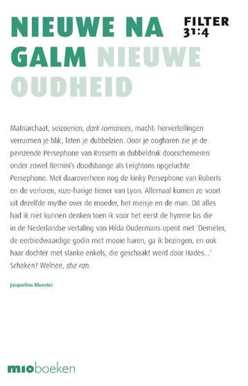 Nieuwe nagalm / Filter – Tijdschrift over vertalen / 31:4, Verzenden, Zo goed als nieuw