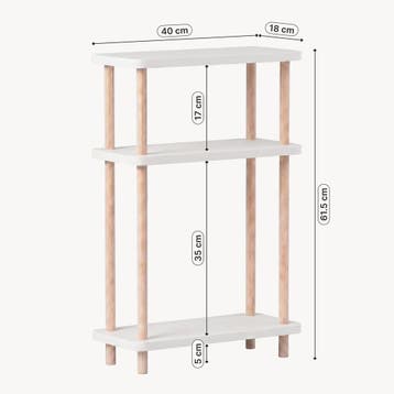 Staand rek Nampernu 62x40x18 cm met deur opbergvakken wit [e, Verzenden, Nieuw