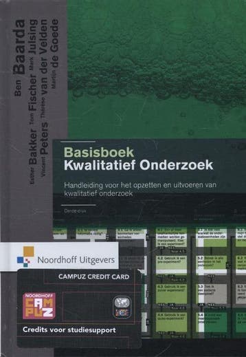 9789001807702 Basisboek kwalitatief onderzoek | Tweedehands, Boeken, Verzenden, Zo goed als nieuw, Ben Baarda