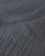 Hydrofiel Katoen Linnenstructuur Blauw-Grijs, Nieuw, Blauw