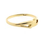 Vintage gouden fantasiering, Sieraden, Tassen en Uiterlijk, Ringen, Gebruikt, Overige kleuren, Ophalen of Verzenden, 17 tot 18