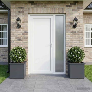 vidaXL Plantenbak met led 2 st Antraciet 50 x 50 x 48 cm, Verzenden, Minder dan 60 cm, Nieuw, Metaal