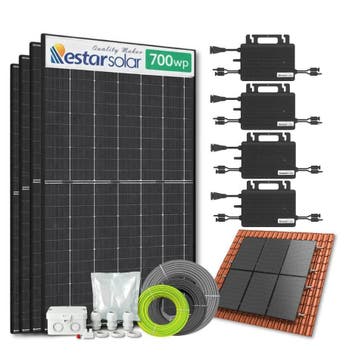 Zonnepanelen Pakket Schuindak 2.8 kW 4x 700Wp Micro-omv., Ophalen of Verzenden, Nieuw