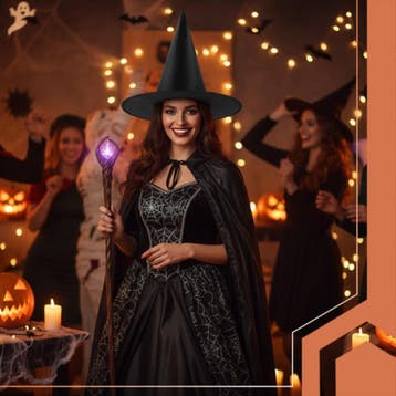 Ruhhy Zwarte heksenhoed klassiek Halloween kostuum access..., Ophalen of Verzenden, Nieuw