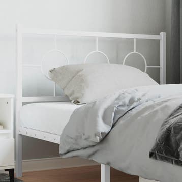vidaXL Vervangend hoofdbord 107 cm metaal wit, Verzenden, Nieuw, Wit, Metaal