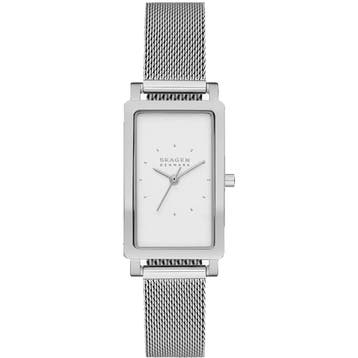 2dekans | Skagen Dameshorloge - Hagen - Quartz - Rechthoekig, Ophalen of Verzenden, Zo goed als nieuw