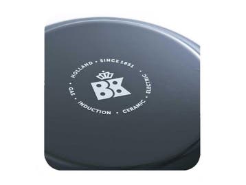 BK Fortalit frituurpan Ø24 cm - zwart - emaille - inductie, Verzenden, Zo goed als nieuw