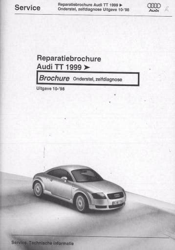 1999 Audi TT reparatiebrochure Onderstel zelfdiagnose, Verzenden