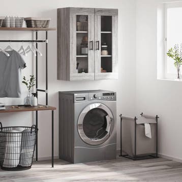 vidaXL Wandkast 69,5x34x90 cm grijs sonoma eikenkleurig, Verzenden, Nieuw, 50 tot 100 cm, Minder dan 100 cm
