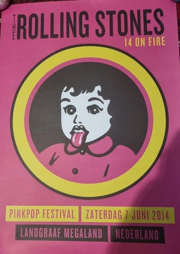 Anonymous - Póster Rolling Stones concierto Zaterdag Holanda